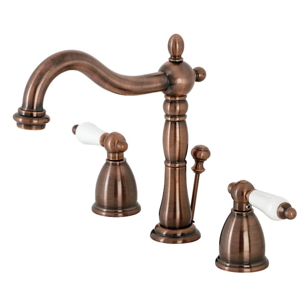 KB197PLAC 8" Widespread Bathroom Faucet, Antique Copper